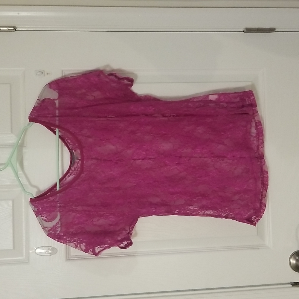 Lace blouse.